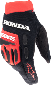 HONDA FULL BORE GLOVES BRIGHT RED/BLACK 2X