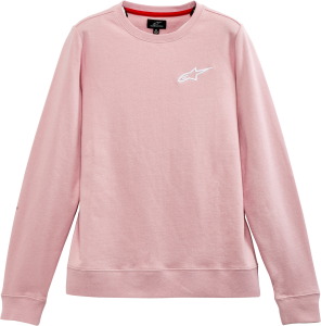 WOMENS AGELESS CHEST CREW FLEECE PINK 2X