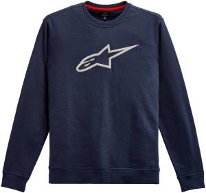 AGELESS CREW FLEECE NAVY/GREY LG