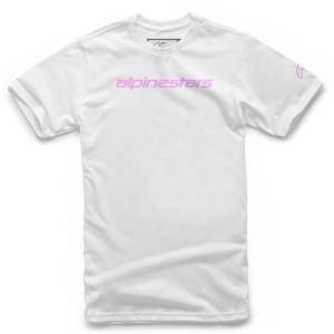 LINEAR WORDMARK TEE WHITE/PINK 2X