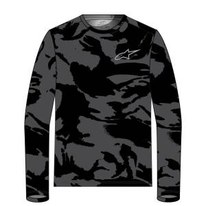 CAMO PERFORMANCE LS TEE BLACK/CAMO 2X