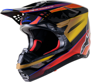 SUPERTECH S-M10 ERA HELMET GOLD YLW/RIO RED GLOSSY XS