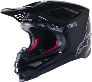 SUPERTECH S-M10 SOLID HELMET BLACK GLOSSY/CARBON XS