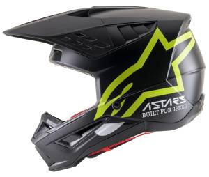 S-M5 COMPASS HELMET MATTE BLACK/YELLOW FLUO 2X