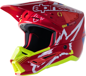 S-M5 ACTION HELMET RED/WHITE/YELLOW 2X