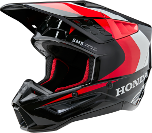 HONDA S-M5 HELMET BLACK/RED GLOSSY 2X