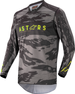 YOUTH RACER TACTICAL JERSEY BLKGREY CAMOYLW FLUO YL