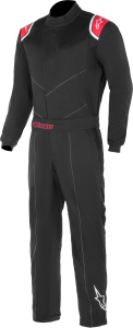 UNIVERSAL DRIVING SUIT BLACK/RED 2X