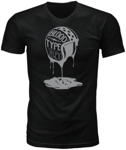 BLOOD TYPE TEE BLACK MD