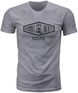 ASPHALT SOCIETY TEE HEATHER GREY 2X