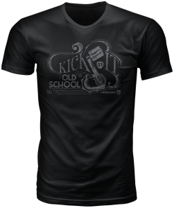 OLD SCHOOL TEE BLACK 2X