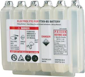 ELECTROLYTE PACK YTX9-BS EA/ ACID PACK YTX9-BS