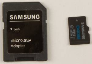 MICRO SD CARD W/ADAPTER 64GB