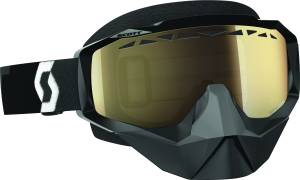 HUSTLE SNOCROSS GOGGLE BLACK W/L.S. BRONZE CHROME LENS