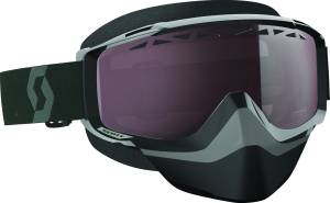 GOGGLE SPLIT OTG SNO-X B LK/WHT AMP SIL CHROME LENS