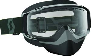 S/S 51-1451 GOGGLE SPLIT OTG SNO-X B LK/WHT CLEAR LENS