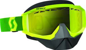 GOGGLE HUSTLE SNOW YLW/ GRN AMP YEL CHROME LE