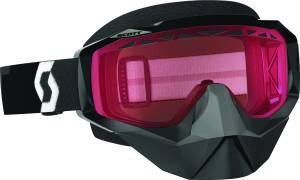 HUSTLE SNO-X GOGGLE BLACK AMP ROSE LENS