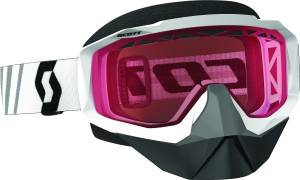 HUSTLE SNO-X GOGGLE WHITE AMP ROSE LENS