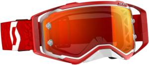 PROSPECT GOGGLE WHITE/RED W/ORANGE CHROME WORKS