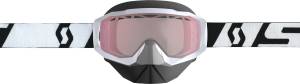 HUSTLE X SNOW GOGGLE WHITE/BLACK W/ROSE LENS