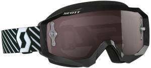 HUSTLE GOGGLE BLACK/WHITE W/SILVER CHROME LENS