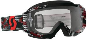 HUSTLE GOGGLE BLACK/RED W/CLEAR WORKS LENS