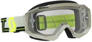 HUSTLE GOGGLE GREY/YELLOW W/CLEAR WORKS LENS