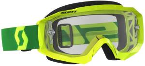 HUSTLE GOGGLE YELLOW/GREEN W/CLEAR WORKS LENS