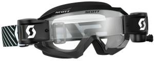 HUSTLE MX WFS GOGGLE BLACK/WHITE W/CLEAR LENS