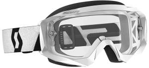 HUSTLE GOGGLE X WHITE/BLACK W/CLEAR WORKS