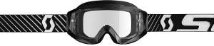 HUSTLE GOGGLE X BLACK/WHITE W/CLEAR WORKS