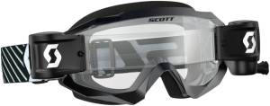 HUSTLE X WFS GOGGLE BLACK/WHITE W/ CLEAR LENS