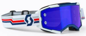 FURY GOGGLE BLUE/WHITE ELECTRIC BLUE CHROME WORKS