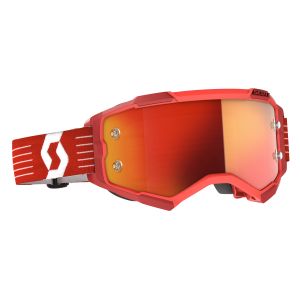 FURY GOGGLE BRIGHT RED ORANGE CHROME WORKS LENS