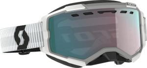 FURY GOGGLE SNOW CROSS WHITE W/ENH AQUA CHROME