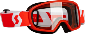 YOUTH BUZZ MX GOGGLE RED/WHITE W/CLEAR