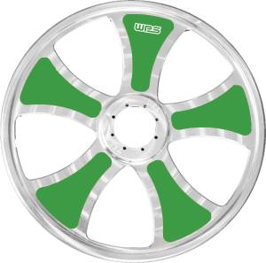 LIMITED BILLET WHEEL INSERTS GREEN 8" 10/PK