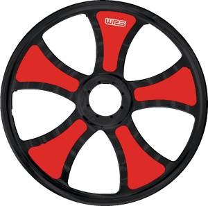 LIMITED BILLET WHEEL INSERTS RED 8" 10/PK