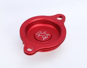 OIL FILTER COVER CRF250R 10-15 RED