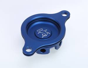 OIL FILTER COVER CRF450R 09-14 BLUE