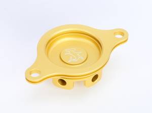 OIL FILTER COVER CRF450R 09-14 GOLD