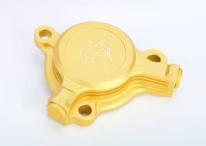 OIL FILTER COVER YZ250F 03-13 GOLD