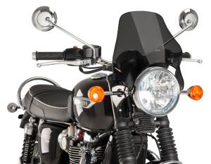 WINDSCREEN NAKED HEADLIGHT MOUNT DARK SMOKE