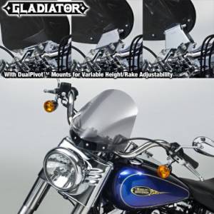 GLADIATOR WINDSHIELD W/CHROME MOUNTS (LIGHT TINT)