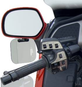 WING DEFLECTORS MIRROR MOUNT LIGHT SMOKE