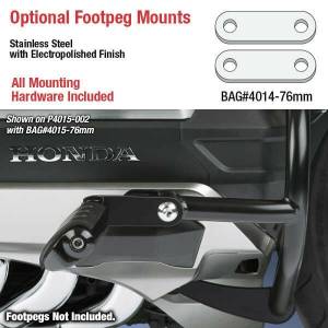 FOOTREST MOUNT/PR STAINLESS 76MM COMFORT BAR GL1800