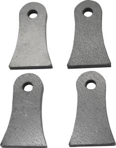 WELD-ON STEEL MOUNTING TABS VINTAGE STYLE 7 4/PK