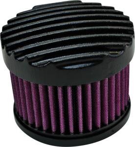 FINNED AIR CLEANER S&S SUPER E & G CARBS (BLACK)