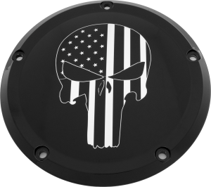 7   M8 FLT/FLH DERBY COVER PUNISHER BLACK